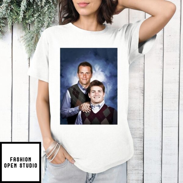 Drake Maye Tom Brady Step Brothers T-Shirt