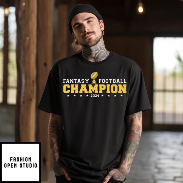 Fantasy Football Champion 2024 Trophy T-Shirt