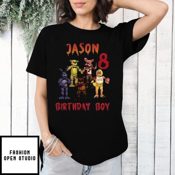 Freddy Fazbear Custom Jason 8 Birthday Boy T-Shirt