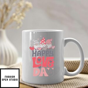 Happy Love Day Gnomes With Hearts Love Message Valentine Day Gift Mug