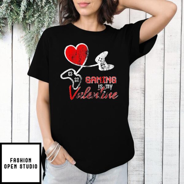 Heart Gaming Is My Valentine Vintage T-Shirt