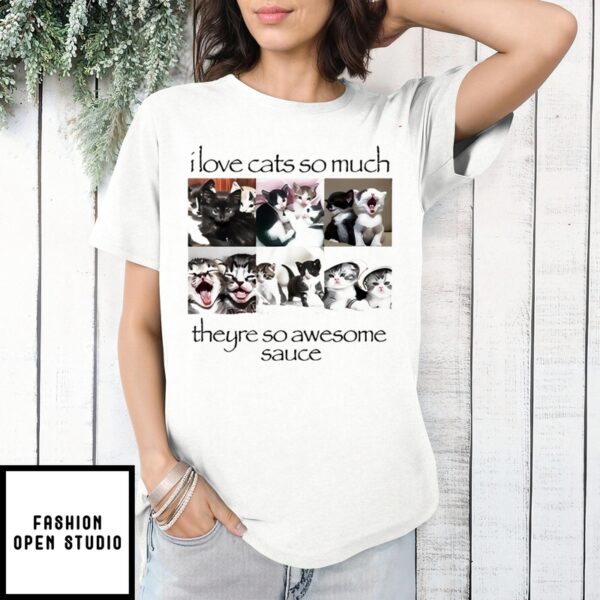 I Love Cats So Much Theyre So Awesome Sauce T-Shirt