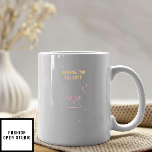 Missing You Pig Time  Pink Pig Valentine’s Day Mug