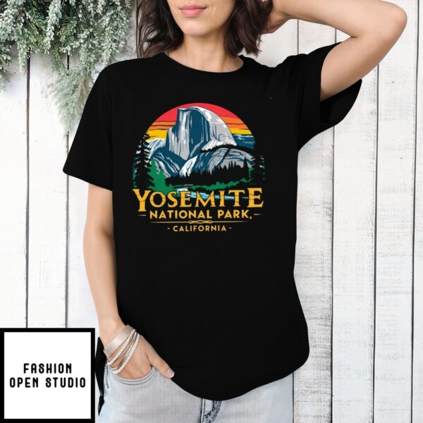 Mountain Yosemite National Park California Retro T-Shirt