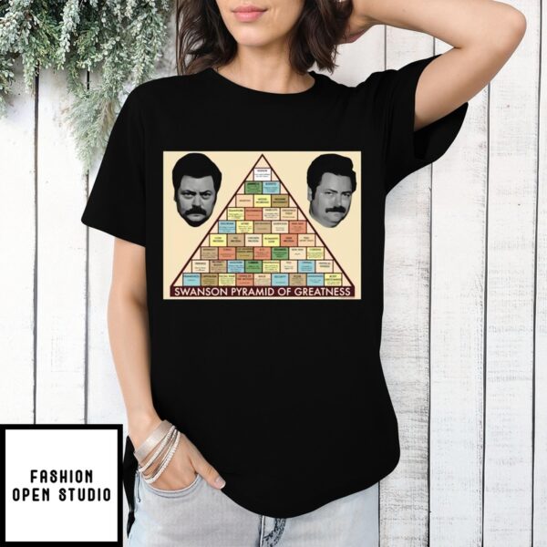 Parks And Recreation Swanson Pyramid Of Greatness T-Shirt