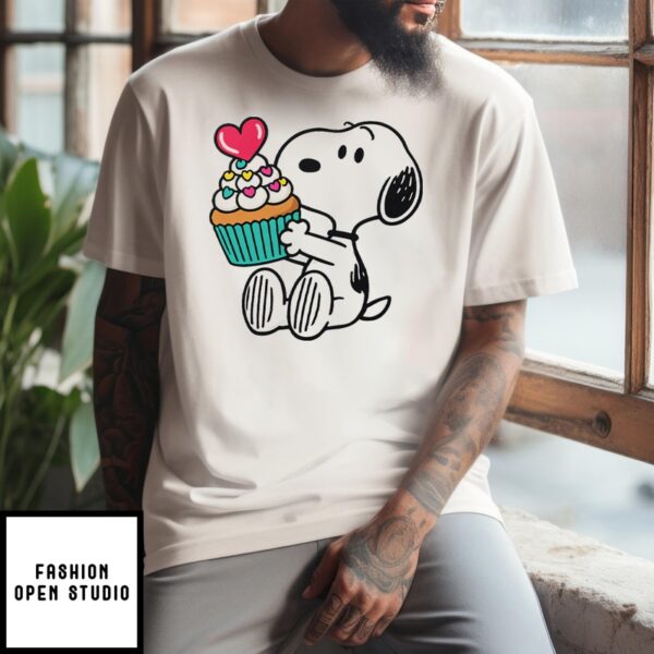 Snoopy Heart Cupcake T-Shirt