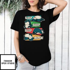 Snorlax Pokemon Sleep Sleep Sleep Repeat T-Shirt