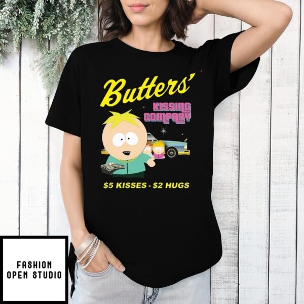 South Park Butters Kissing Company 5 Bucks Kisses 2 Bucks Hugs T-Shirt