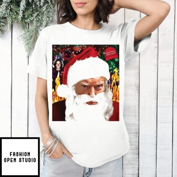 Trump Santa Mugshot 2024 Christmas T-Shirt