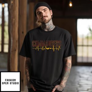 Washington Commanders Heart Beat T-Shirt