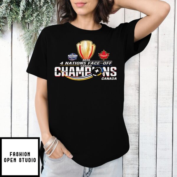 2025 4 National Face-Off Canada Champions Hockey Trophy Shirt