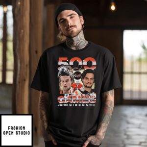 Anaheim Ducks John Gibson 500 Games T-Shirt