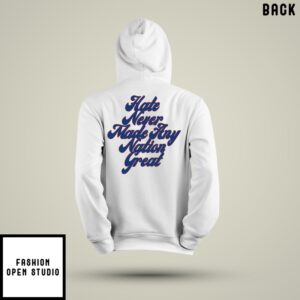 Anti Trump Fuck Ice Hate No Human Is Illegal Never Made Any Nation Great Hoodie