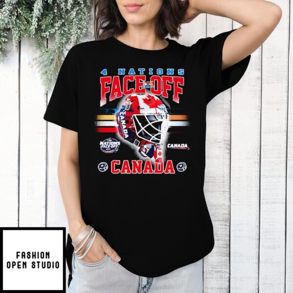 Canada 2025 4 Nations Face-Off Goalie Mask Vintage Shirt