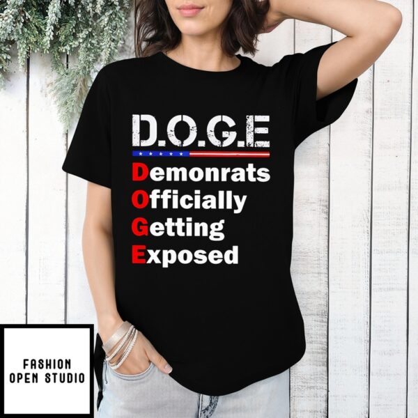 Doge Demonrats Officially Getting Exposed Department Of Government Efficiency Shiba Shirt