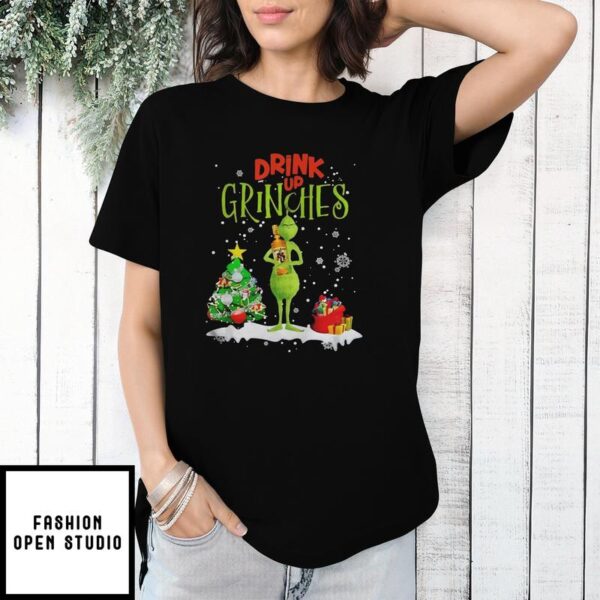 Drink up Grinches Christmas Captain Morgan T-Shirt