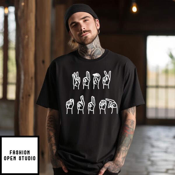 Fuck Trump Sign Language Anti Trump T-Shirt