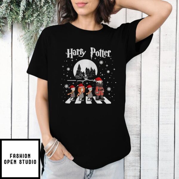 Harry Potter walking On Abbey Road Christmas T-Shirt