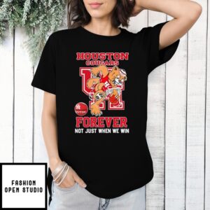 Houston Cougars Forever Not Just When We Win Mascot Shirt