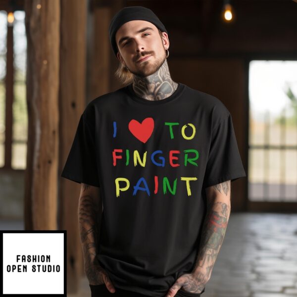 I Love To Finger Paint Couple T-Shirt