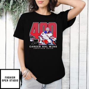 Jonathan Quick New York Rangers 400 Career Wins Shirt