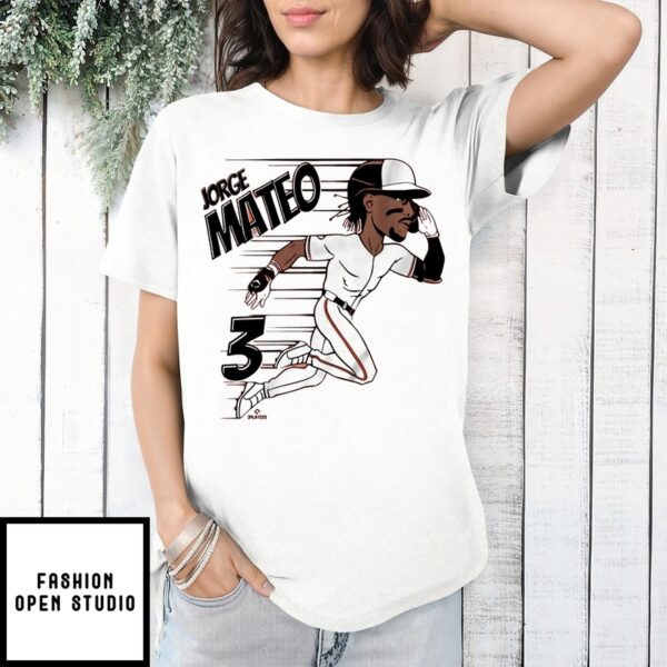 Jorge Mateo Baltimore Orioles Speed Caricature T-Shirt