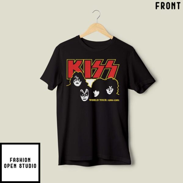 KISS 1980 – 81 Custom World Tour A Night To Remember Eric Carr Debut Palladium T-Shirt