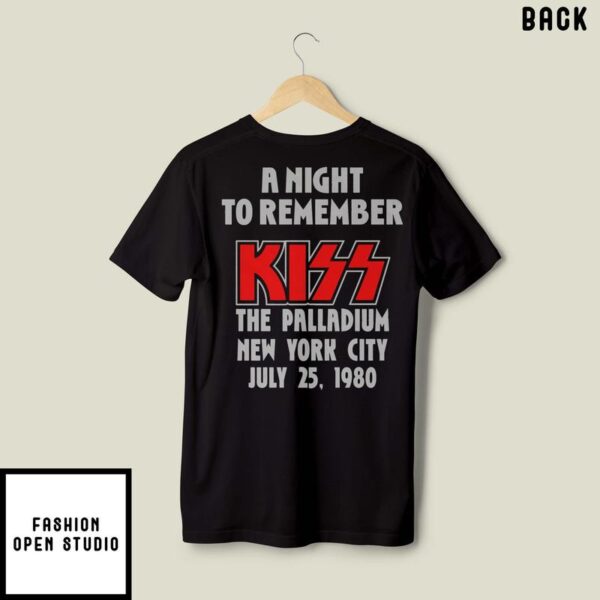 KISS 1980 – 81 Custom World Tour A Night To Remember Eric Carr Debut Palladium T-Shirt