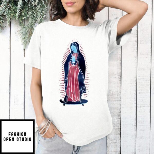 Our Lady Of Guadalupe On Skateboard T-Shirt