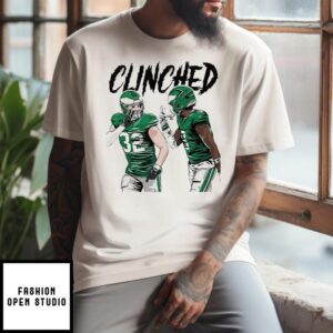 Philadelphia Eagles Clinched Reed Blankenship Ft CJ Gardner-Johnson T-Shirt