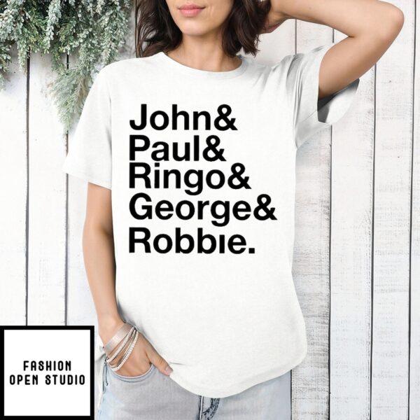 Robbie Williams Wearing John Paul Ringo George Robbie 2025 T-Shirt