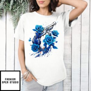 Rose Blue With Gun T-Shirt