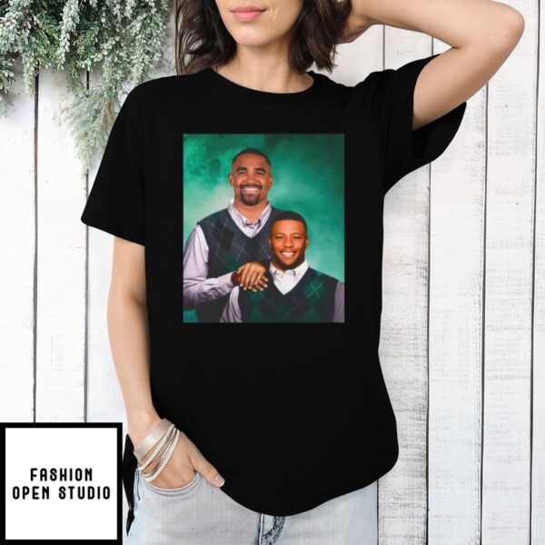 Saquon Barkley And Jalen Hurts Step Brothers Philadelphia Eagles T-Shirt