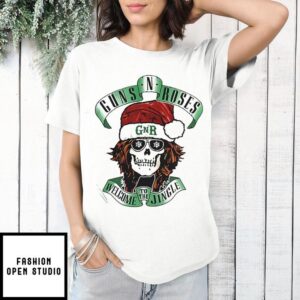 Skull Santa Guns N Roses GNR welcome to the Jingle T-Shirt