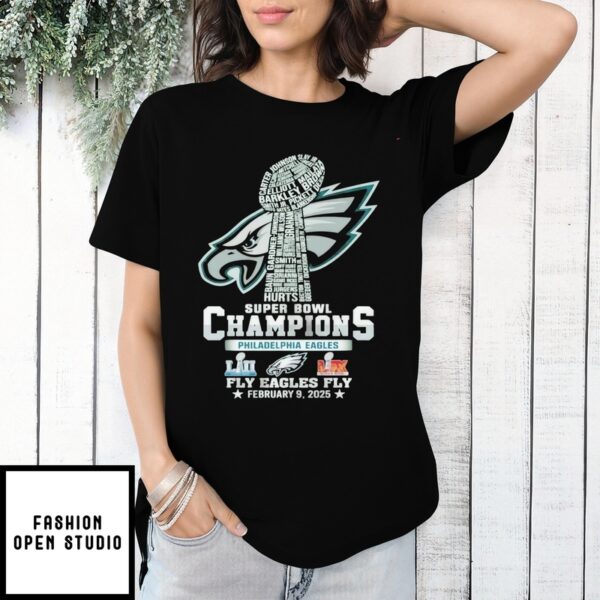 Super Bowl Champions 2025 “Fly Eagles Fly” Nfl Philadelphia Eagles T-Shirt