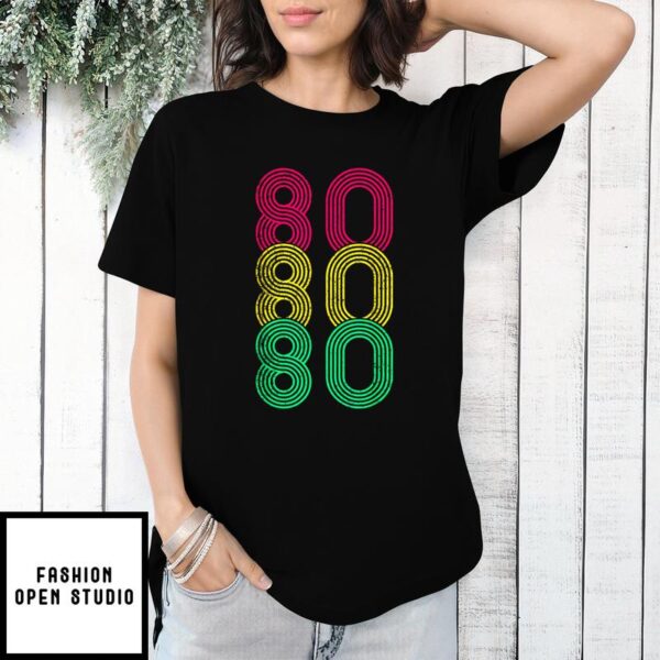 T-Shirt Annee 80 Vintage Cadeau Pour La Fete Costumee