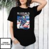 Trump 47 Maga Hockey Illegals Are On Thin Ice T-Shirt