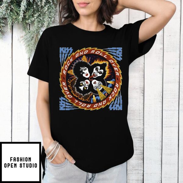 Vintage KISS T-Shirt Rock And Roll Over 40 Heavy Metal Music