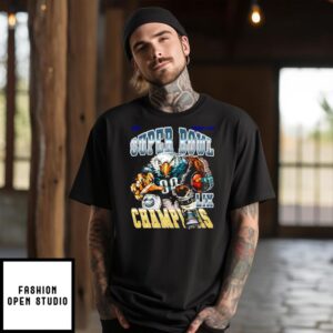 2025 Super Bowl LIX Champions Philadelphia Eagles football mascot T-Shirt