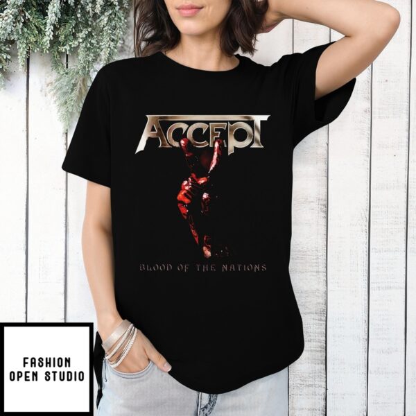 Accept Blood Of The Nations Blood Hand T-Shirt