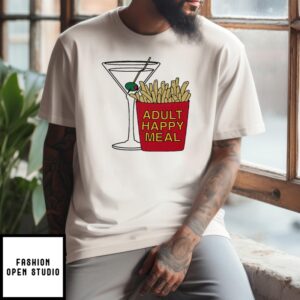 Adult Happy Meal Martini And Fries T-Shirt
