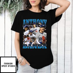 Anthony Banda 43 Baseball Pitcher Dodgers Los Angeles Vintage Bootleg Style T-Shirt