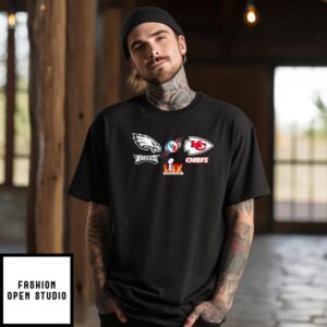 Chiefs vs Eagles Super Bowl 2025 LIX logo T-Shirt