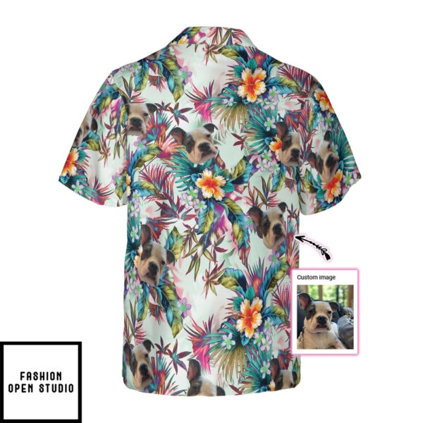 Dog With Tropical Flowers Custom Hawaiian Shirt