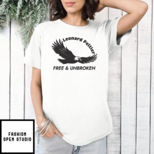 Eagle Leonard Peltier Freedom And Unbroken T-Shirt