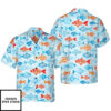 Fish Water Color Pattern V4 Hawaiian Shirt