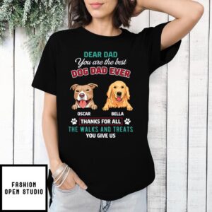 For All The Walks – Personalized Custom Unisex T-shirt Up to 2 Dogs