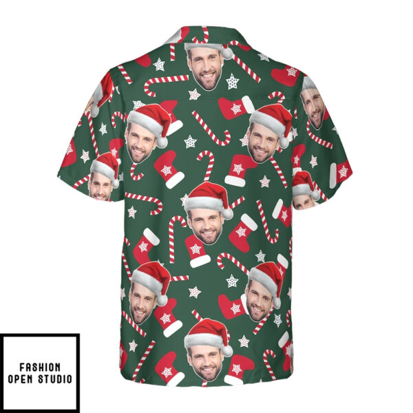 Funny Custom Face Christmas Pattern Seamless 02 Custom Hawaiian Shirt