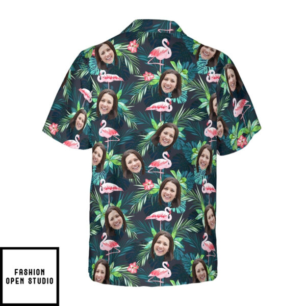 Funny Custom Face Flamingo Tropical Custom Hawaiian Shirt