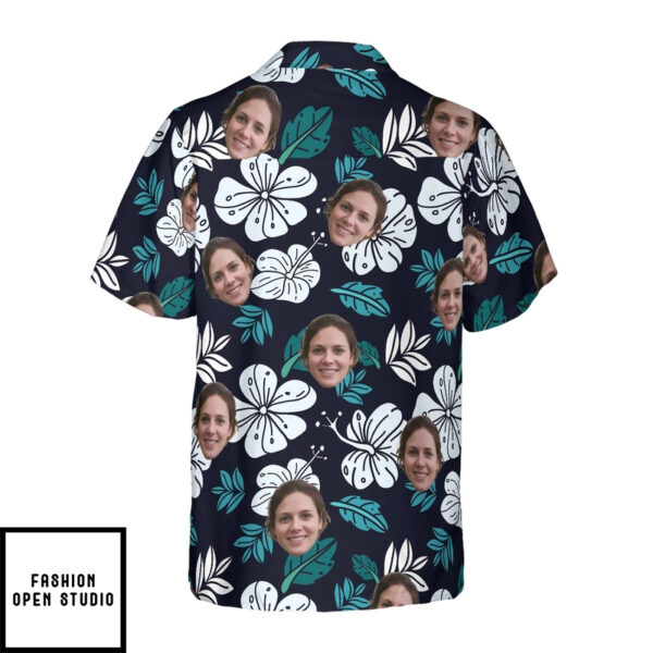 Funny Custom Face Floral Pattern Seamless 01 Custom Hawaiian Shirt